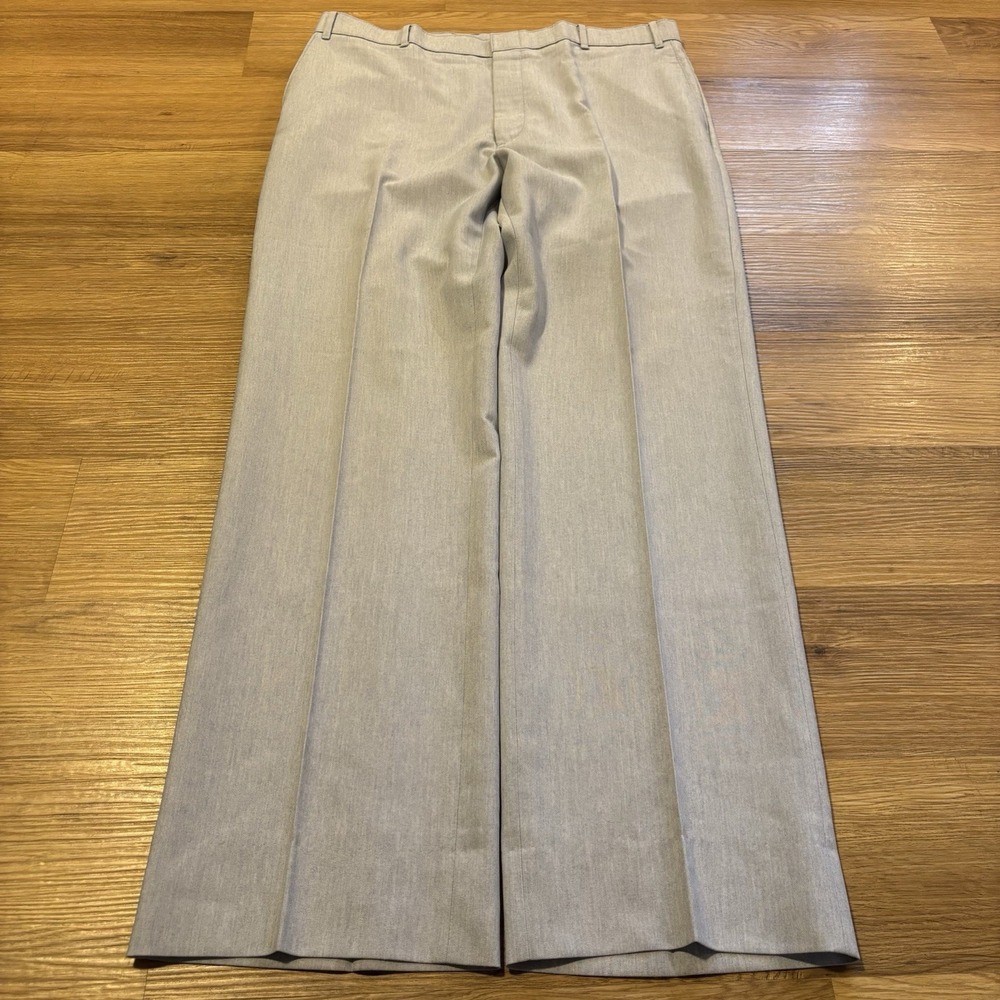 VTG 70s Levis Action Slacks Mens 36x33 Heather Blue Dress Pants Talon Zip USA
